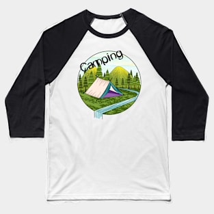 Camping Baseball T-Shirt